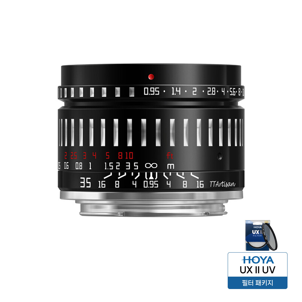 티티아티산 MF 35mm F0.95 후지 X마운트 APS-C 렌즈 블랙실버 TTArtisan