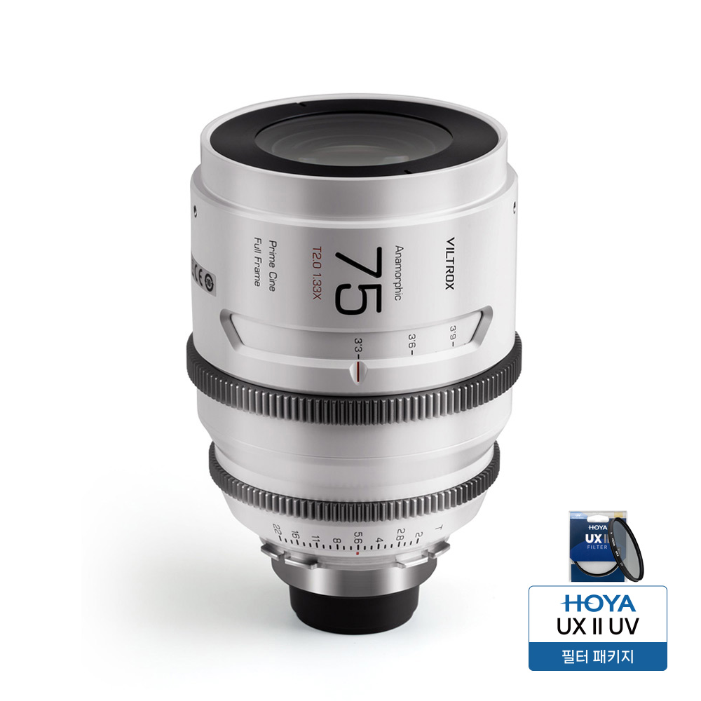빌트록스 75mm T2.0 1.33X 풀프레임 아나모픽 프라임 시네마 렌즈