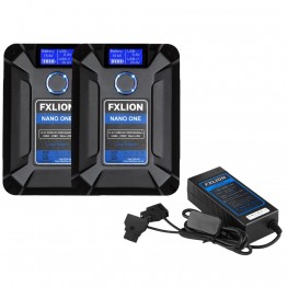 FXLION 나노 원 V마운트 배터리 2개 D-Tap 듀얼 충전기 세트