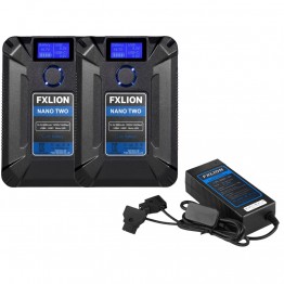 FXLION 나노 투 V마운트 배터리 2개 D-Tap 듀얼 충전기 세트