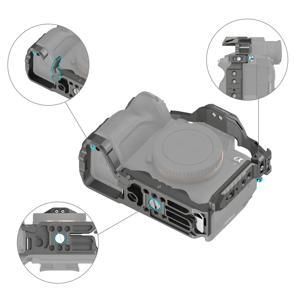 스몰리그 소니 A7S3 / A7R4 / A7R5 케이지 호크락 퀵릴리즈 어드밴스 키트 4539
