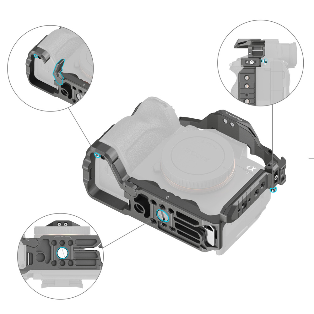 스몰리그 소니 A7R5 / A7R4 / A7S3 / A1 / A7R4 호크락 퀵 릴리즈 케이지 4481