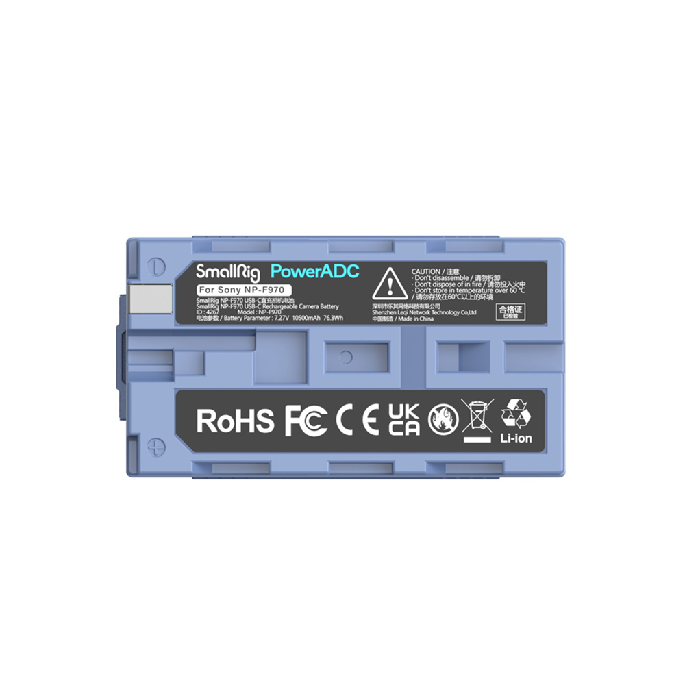 스몰리그 소니 NP-F970 배터리 10500mAh USB-C 충전식 KC인증 카메라 조명 모니터 슬라이더 송수신기 4267