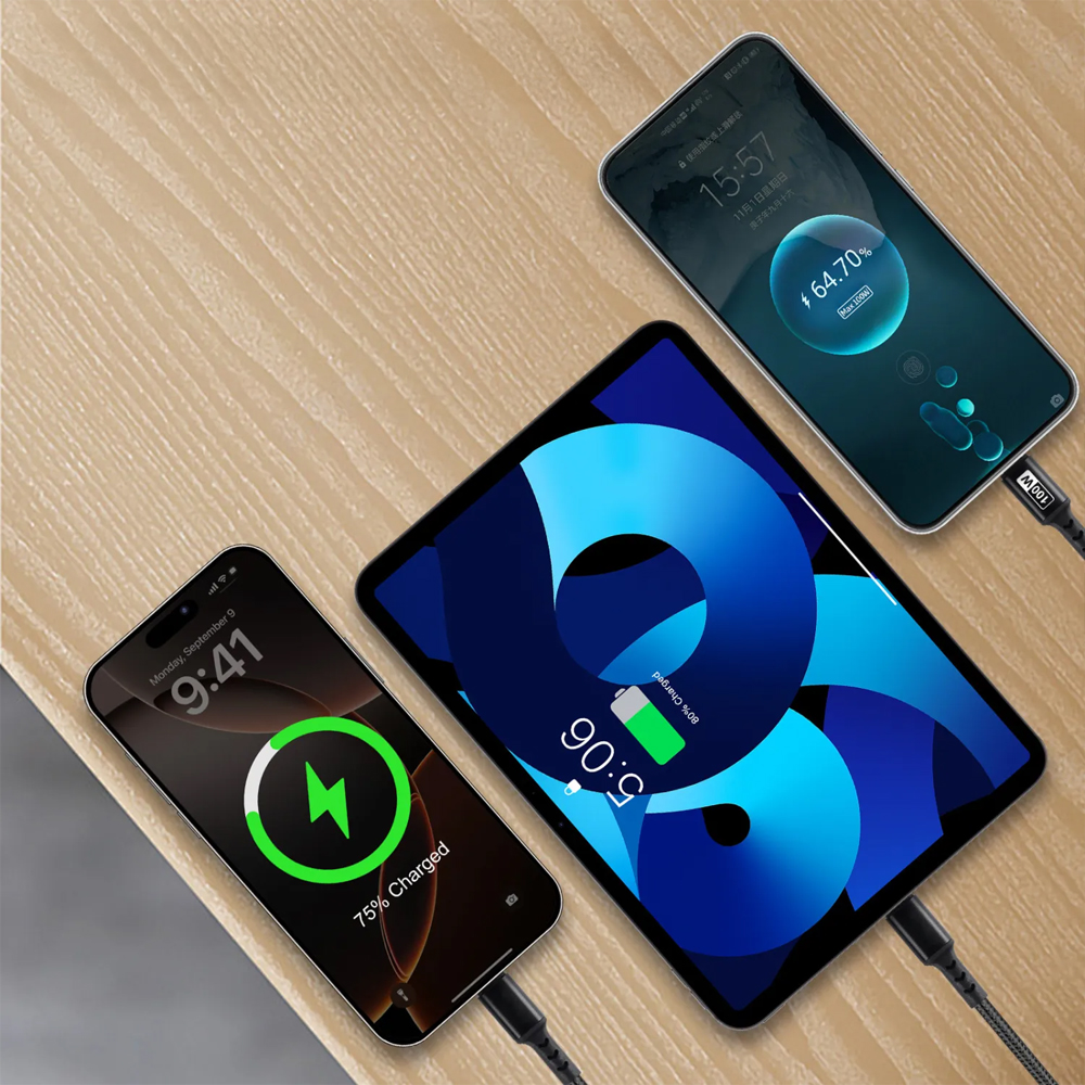 ZITAY 지테이 3 IN 1 멀티 고속충전 케이블 100cm USB-C 타입 100W CT20