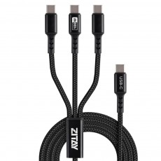 ZITAY 지테이 3 IN 1 멀티 고속충전 케이블 100cm USB-C 타입 100W CT20