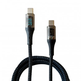 FXLION 디스플레이 C타입 PD 100W 고속 충전케이블 C To C 1m