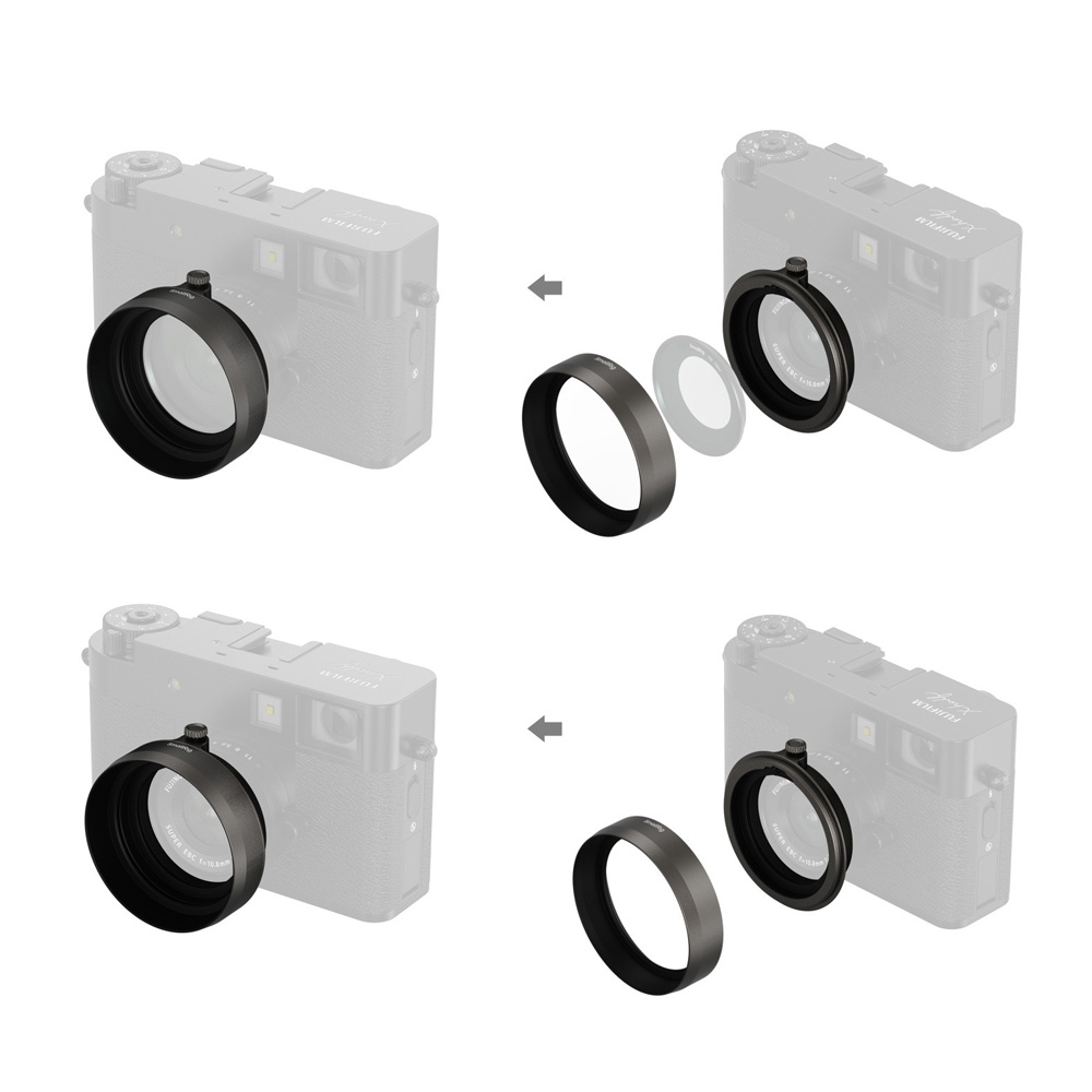 스몰리그 5709 후지필름 X half 렌즈 후드 차콜실버