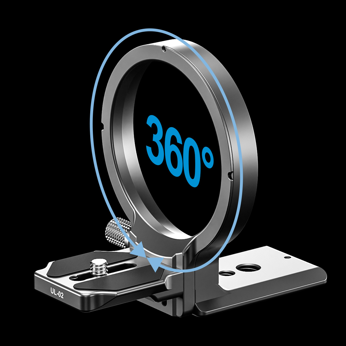 [리퍼비시 A] 레오포토 UL-02 360도 회전식 마운트 플레이트 블랙
