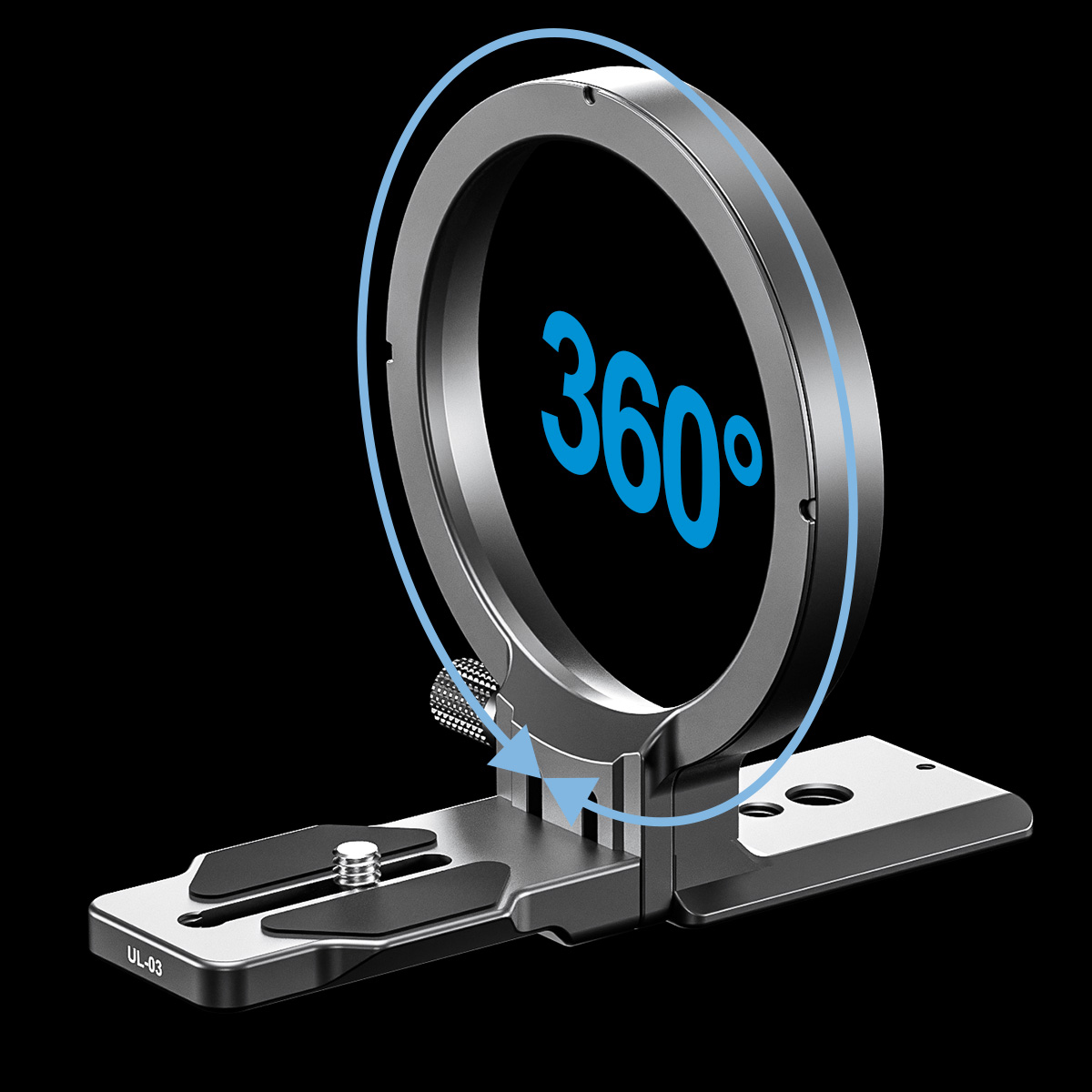 [리퍼비시 A] 레오포토 UL-03 360도 회전식 마운트 플레이트 블랙