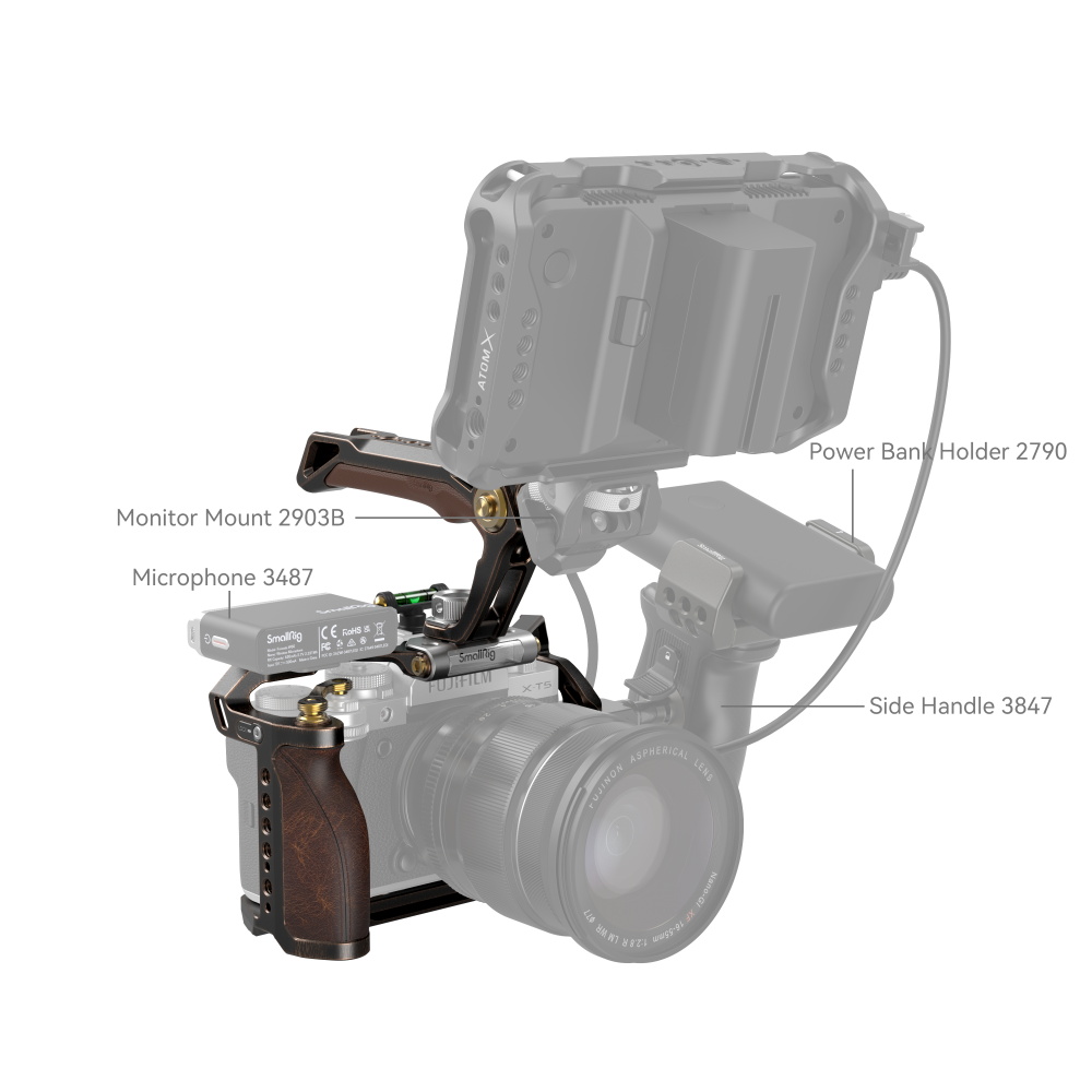 [리퍼비시 A] 스몰리그 후지필름 X-T5 레트로 핸드헬드 케이지 키트 3872