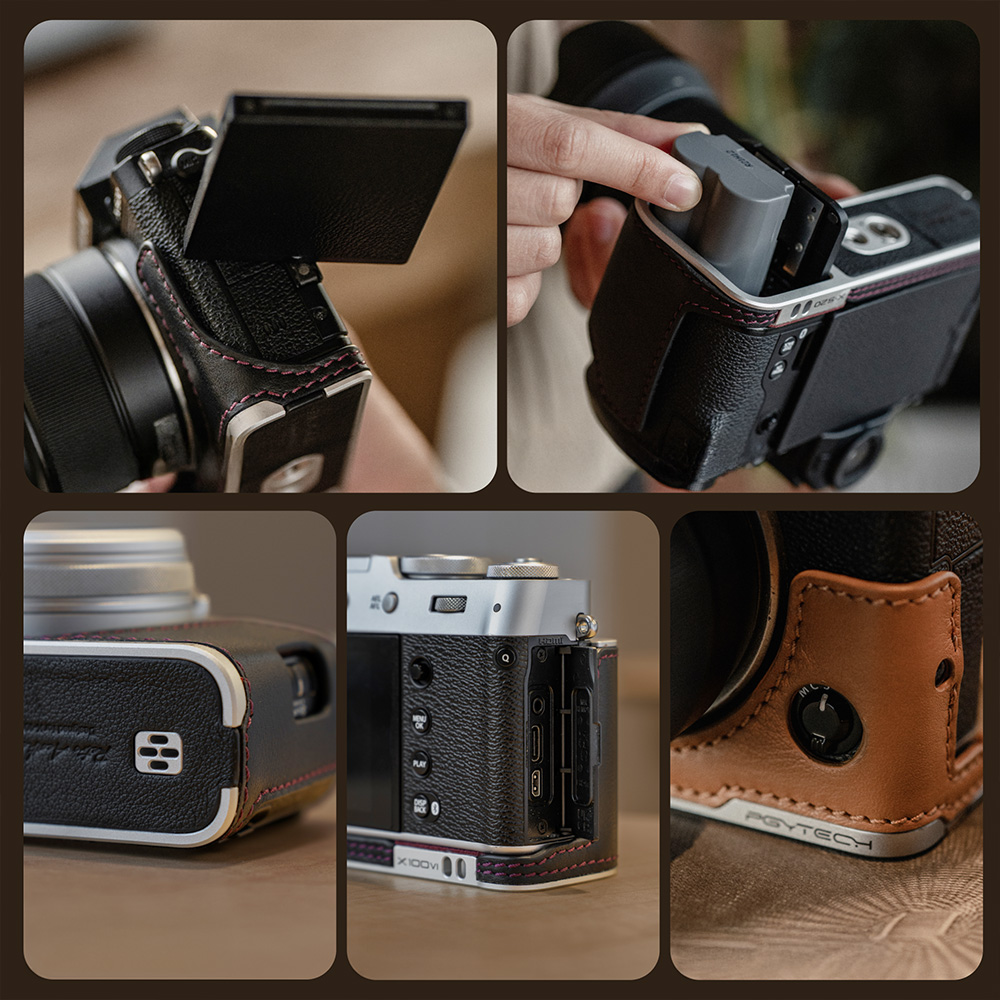 피지테크 가죽 카메라 케이스 후지 X-S20 블랙 P-CB-540