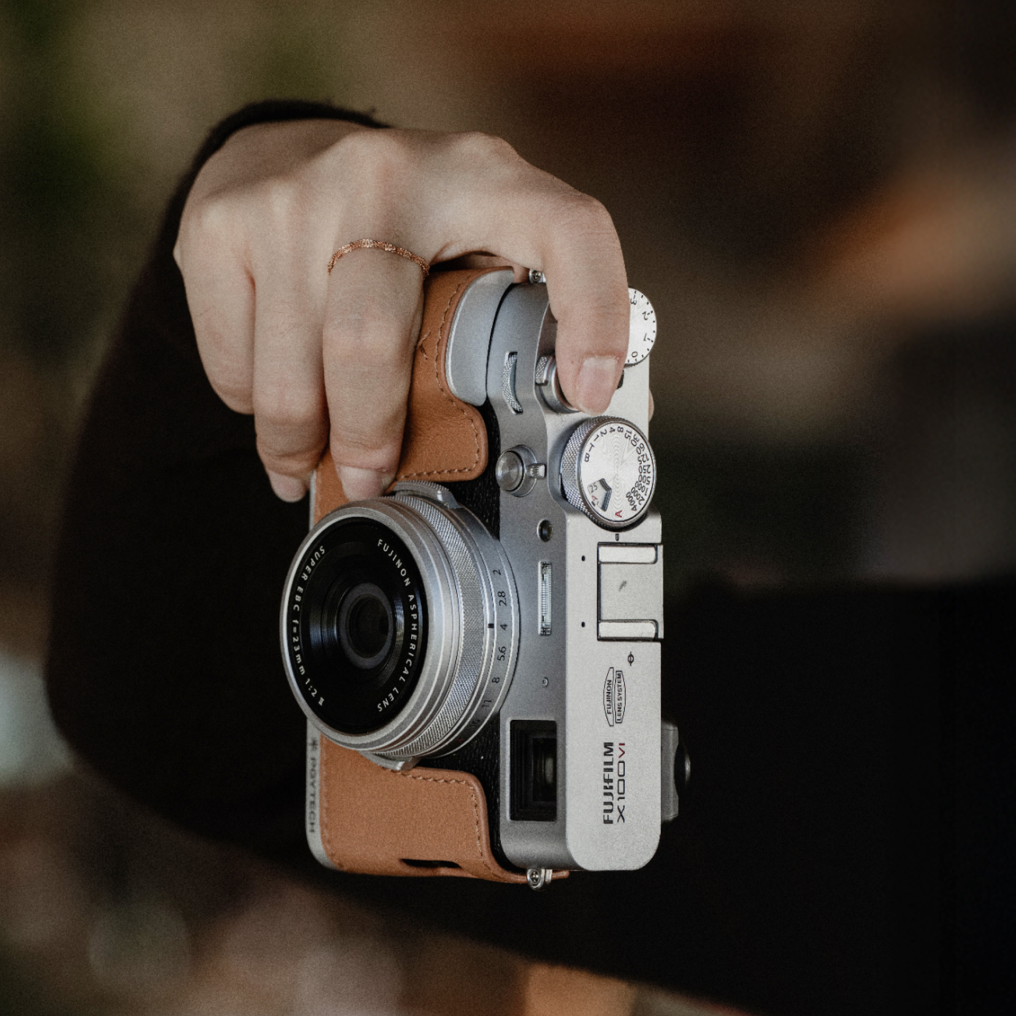 피지테크 가죽 카메라 케이스 후지 X100Ⅵ 브라운 P-CB-547