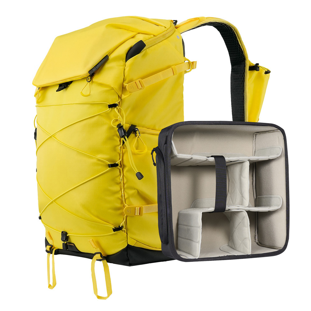 [풍경사진 연구밴드 공동구매] 레오포토 BACKUP 35L 카메라 백팩 옐로우 (인서트 M 포함)