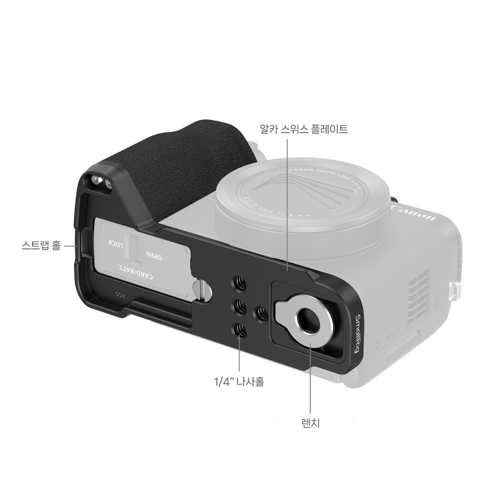 스몰리그 5808 캐논 파워샷 V1 그립 플레이트 블랙