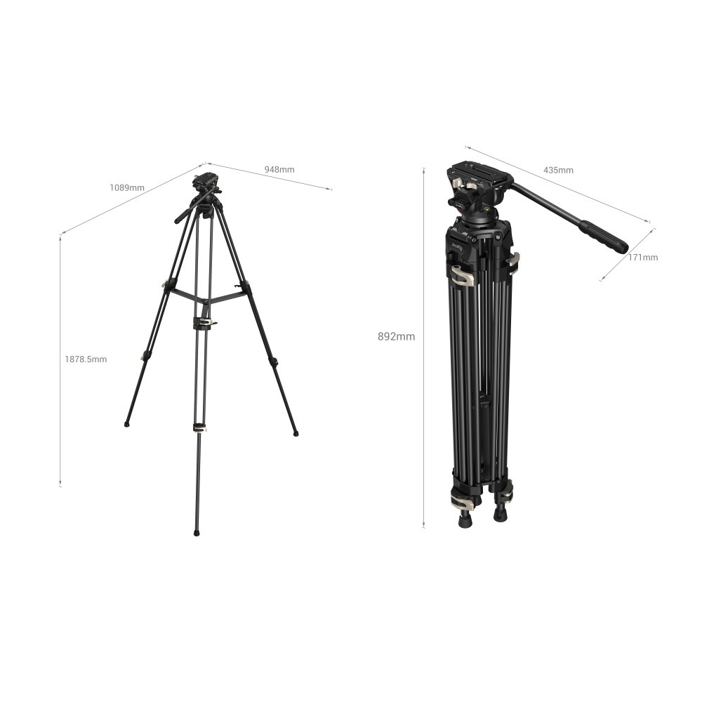 [리퍼비시 B] 스몰리그 유압식비디오헤드 삼각대 3751B AD-01