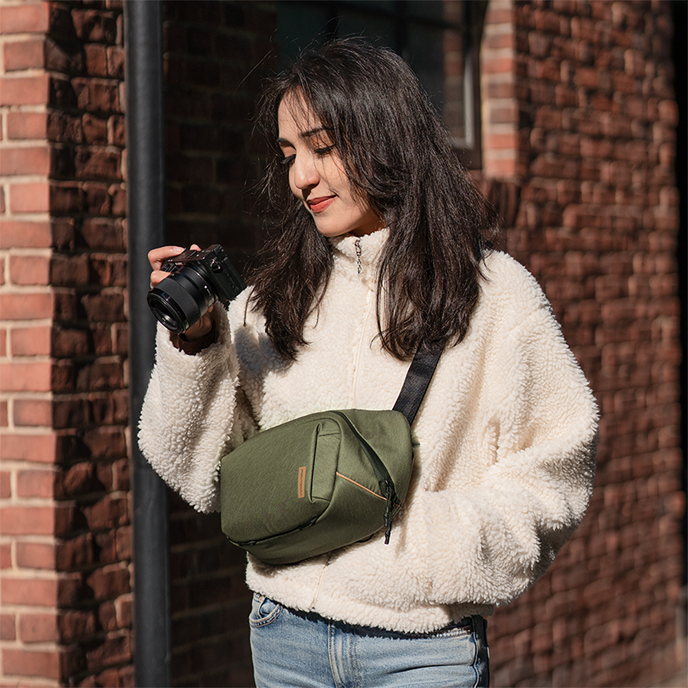 [캐논EOS클럽 공동구매] 피지테크 원고 솔로 V2 카메라 슬링백 4L 그린 P-CB-151