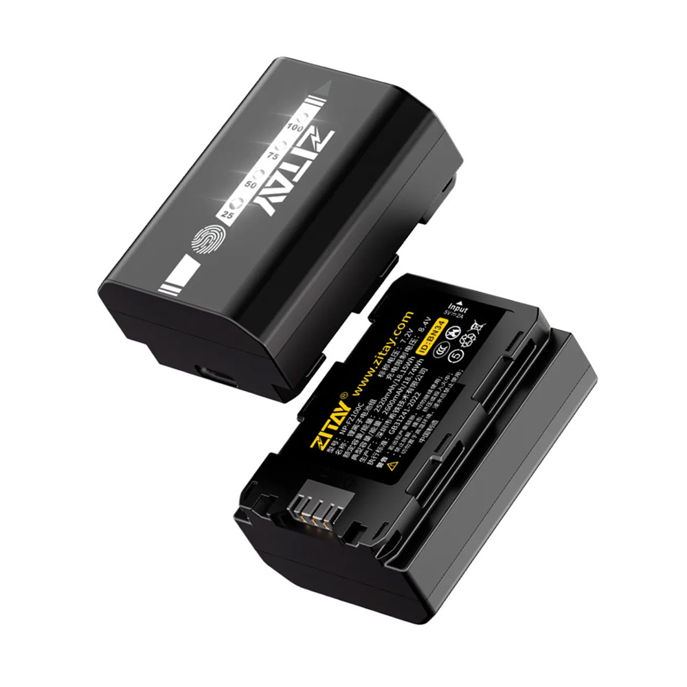 지테이 소니 NP-FZ100 배터리 USB-C 충전식 2520mAh 18.15Wh