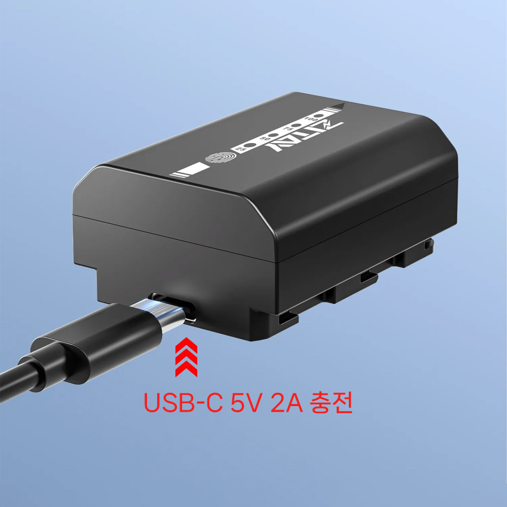 지테이 소니 NP-FZ100 배터리 USB-C 충전식 2520mAh 18.15Wh