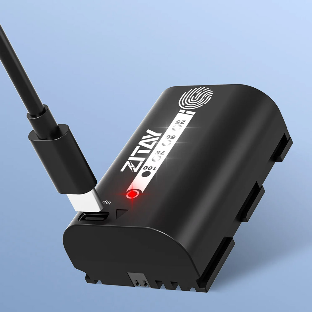 지테이 캐논 LP-E6P 배터리 USB-C 충전식 2520mAh 18.15Wh