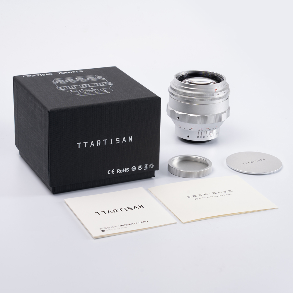 [리퍼비시 A] 티티아티산 MF 75mm F1.5 스윌리 보케 렌즈 M42 마운트 실버