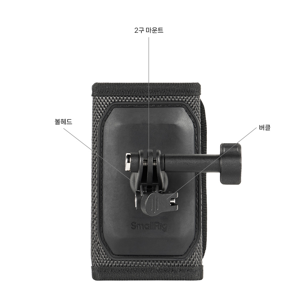 스몰리그 6306 DJI 오즈모 액션6 나노 액션캠 앤루프 백팩 스트랩 마운트