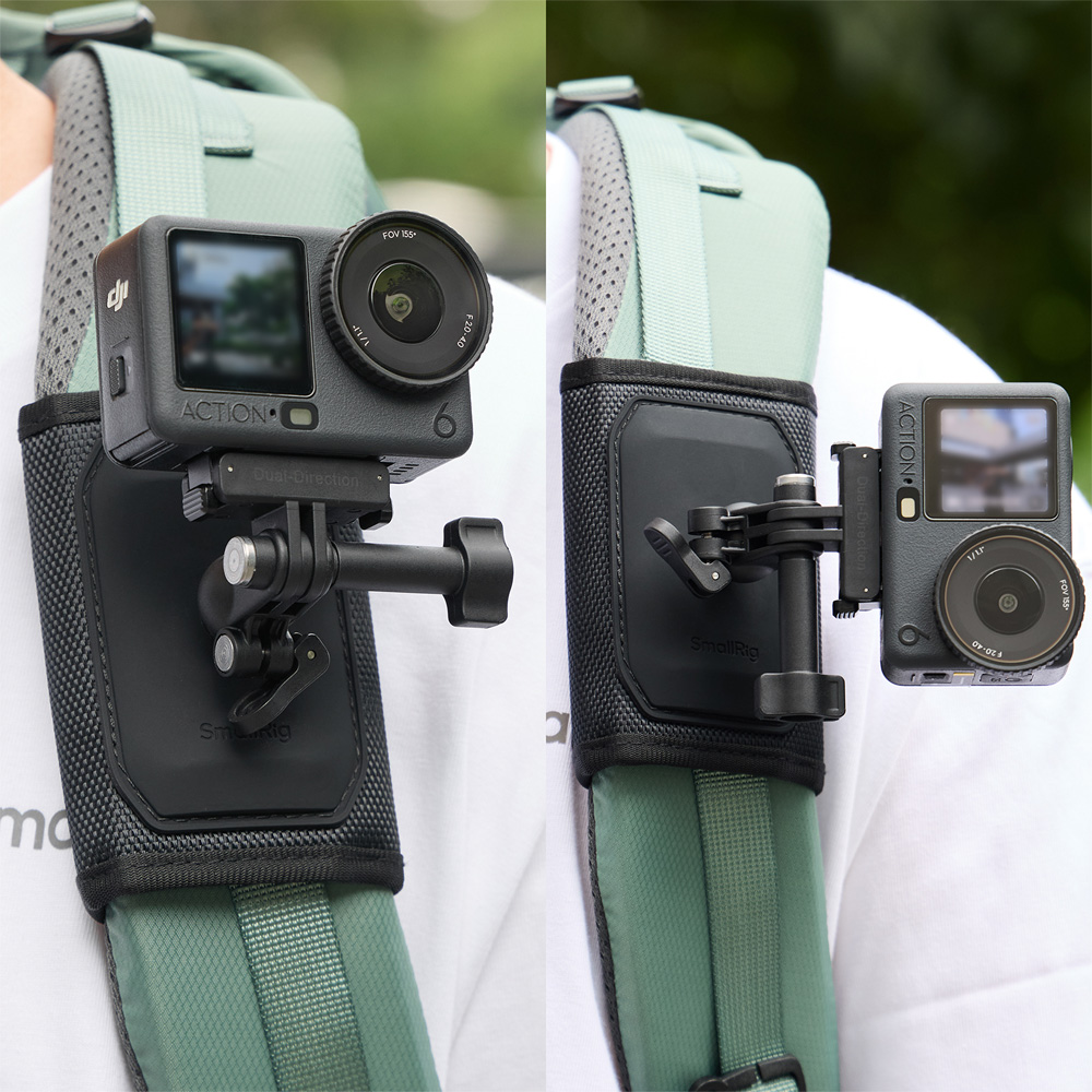 스몰리그 6306 DJI 오즈모 액션6 나노 액션캠 앤루프 백팩 스트랩 마운트