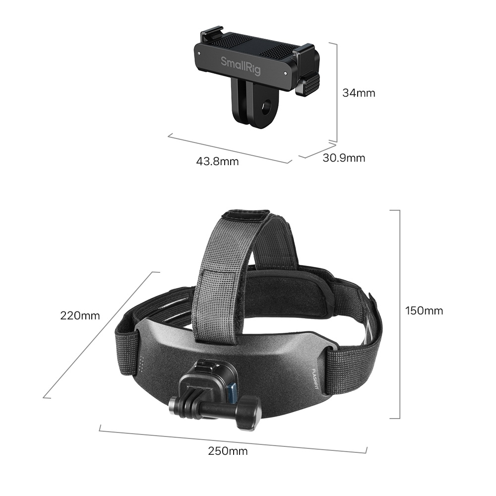 스몰리그 6304 DJI 오즈모 액션6 나노 액션캠 헤드 스트랩 마운트