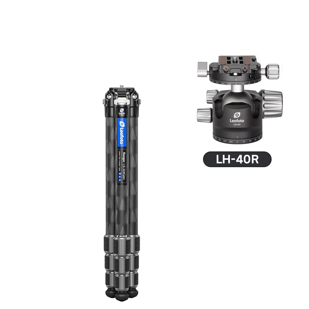 [SONY] 레오포토 LS-324C PRO+LH-40R 기어패닝 카본삼각대 세트