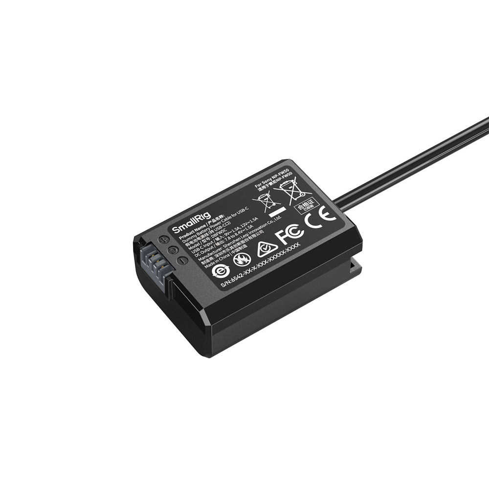 스몰리그 6542 소니 NP-FW50 USB-C 더미배터리 전원 케이블