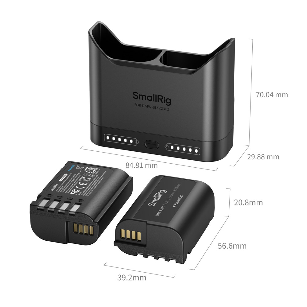 스몰리그 5487 파나소닉 DMW-BLK22 카메라 배터리 PD 3.0 고속 충전기 키트